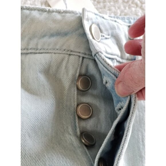 GOOD AMERICAN BOMBSHELL SHORT DENIM BLUE BUTTON FLY WOMEN'S SIZE 2/26 - Picture 6 of 10